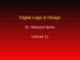Lecture Digital Logic & Design: Lesson 11