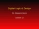 Lecture Digital Logic & Design: Lesson 12