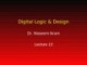 Lecture Digital Logic & Design: Lesson 13