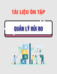 Tài liệu ôn tập Quản lý rủi ro