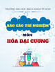Báo cáo thí nghiệm Hóa đại cương