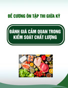 Đề cương ôn thi giữa kì môn Đánh giá cảm quan trong kiểm soát chất lượng