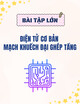 Bài tập lớn: Điện tử cơ bản mạch khuếch đại ghép tầng