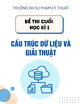 Đề thi cuối học kì 1 môn Cấu trúc dữ liệu và giải thuật năm 2025-2026