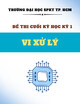 Đề thi cuối kỳ học kỳ 1 năm học 2020-2021 môn Vi xử lý